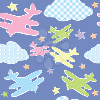 Background for kids with toy planes
