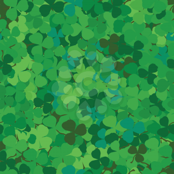 Seamless pattern with clovers