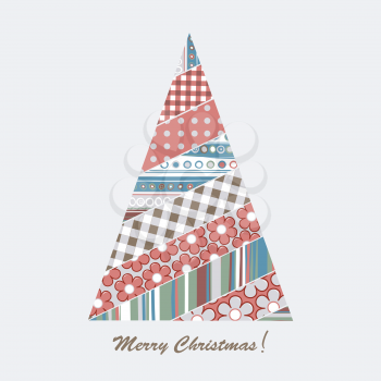 Patchwork design of Christmas tree