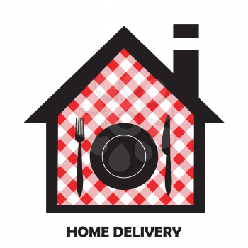 Concept of food home delivery