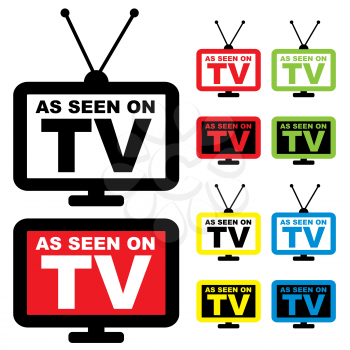 Royalty Free Clipart Image of As Seen on TV Icons