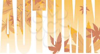 Royalty Free Clipart Image of the Word Autumn