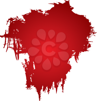 Royalty Free Clipart Image of a Red Spatter