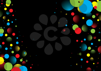 Royalty Free Clipart Image of a Black Background With Bubbles