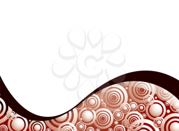 Royalty Free Clipart Image of a White and Red Bubble Background