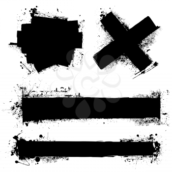 Royalty Free Clipart Image of Inkblots