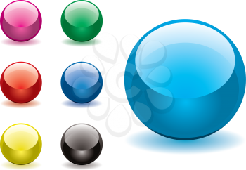 Royalty Free Clipart Image of Gel Buttons