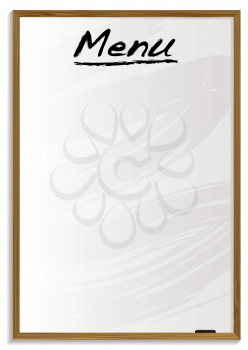 Royalty Free Clipart Image of a White Board Menu