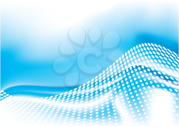 Royalty Free Clipart Image of a Dotted Wave Background