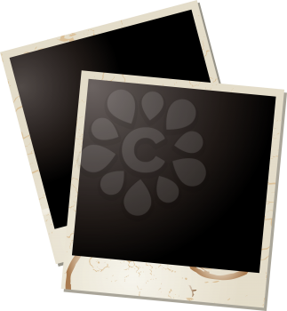 Royalty Free Clipart Image of a Pair of Polaroids