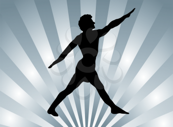Royalty Free Clipart Image of a Person Posing