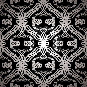 Royalty Free Clipart Image of a Black and Silver Background