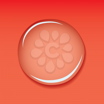 Royalty Free Clipart Image of a Red Droplet on Red