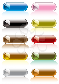 Royalty Free Clipart Image of Yin Yang Buttons