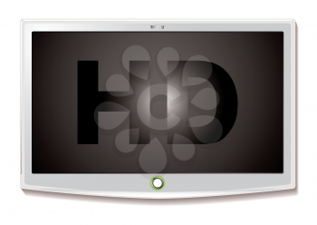 Royalty Free Clipart Image of an HD TV