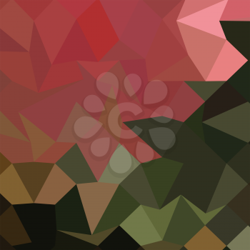 Low polygon style illustration of a brunswick green abstract geometric background.