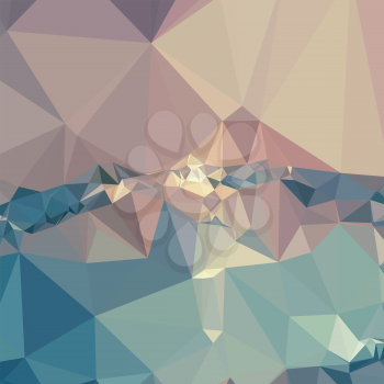 Low polygon style illustration of opera mauve abstract geometric background.