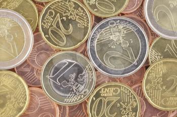 Royalty Free Photo of a Euro Coins Background