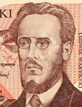 Royalty Free Photo of Ludwik Warynski on 100 Zlotych 1988 Banknote from Poland. Activist and theoretician of the socialist movement in Poland.