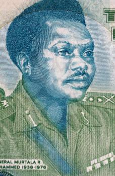 Murtala Mohammed (1938-1976) on 20 Naira 2003 Banknote from Nigeria. Military ruler of Nigeria during 1975-1976.
