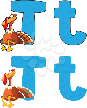 illustration of a letter T turkey