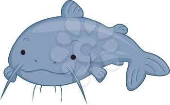 Royalty Free Clipart Image of a Catfish