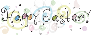 Royalty Free Clipart Image of an Easter Message