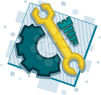Royalty Free Clipart Image of Mechanics Icons