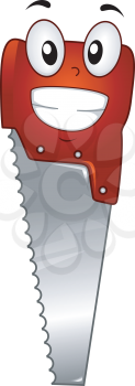 Mascot Illustration Featuring a Saw