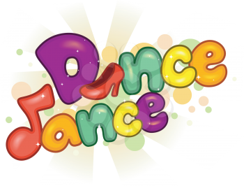 Text Illustration with a Dancing Theme