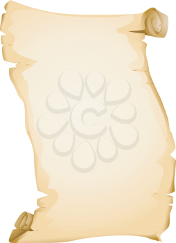 Royalty Free Clipart Image of an Old Scroll