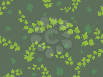 Background Illustration Featuring a Seamless Vine Pattern