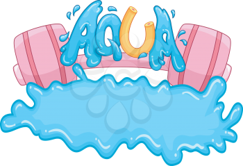 Typography Illustration Featuring the Word Aqua
