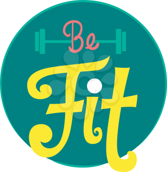 Typography Illustration Encouraging People to be Fit