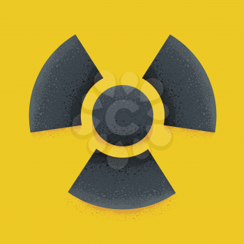 Illustration of a Black Radiation Hazard Sign Design Icon