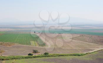 Royalty Free Photo of Carmel Valley in Northern Israel, the View From the Hill of Megiddo.