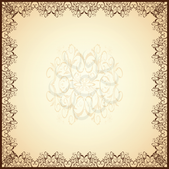 Royalty Free Clipart Image of a Guipure Frame