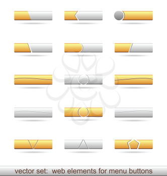 Royalty Free Clipart Image of a Set of Web Elements