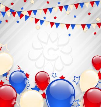 Illustration american background for Independence Day - vector