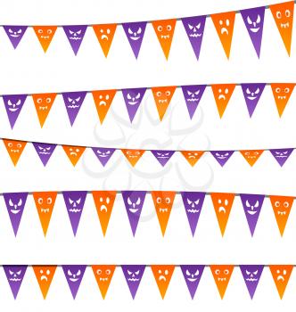 Illustration Halloween hanging streamers flags for your party - vector