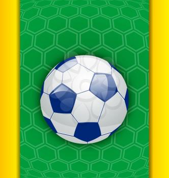 Illustration abstract brazilian background with ball - vector 