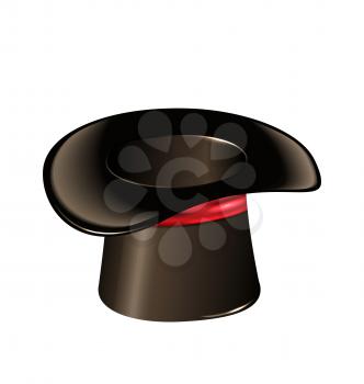Illustration magic cylinder hat isolated on white background - vector