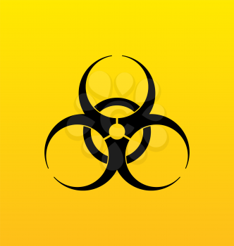 Illustration bio hazard sign, danger symbol warning - vector