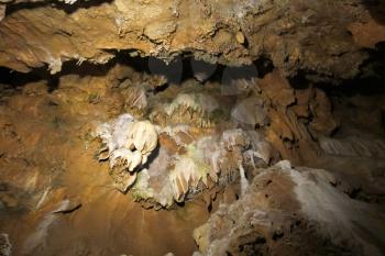 Royalty Free Photo of Limestone Stalagmites and Stalactite Formations at the Luray Caverns, Virginia