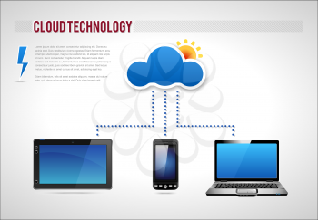 Royalty Free Clipart Image of Cloud Technology