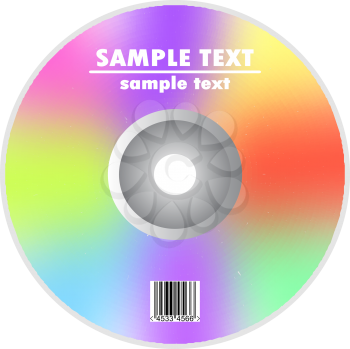 Royalty Free Clipart Image of a Rainbow Disc