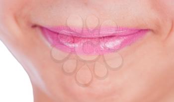 Beautiful female lips closeup