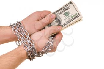 Royalty Free Photo of a Person Holding Money