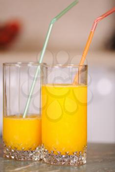 Royalty Free Photo of Glasses of Orange Juice