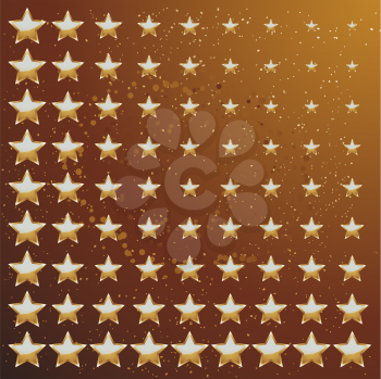 Royalty Free Clipart Image of an Abstract Gold Star Background